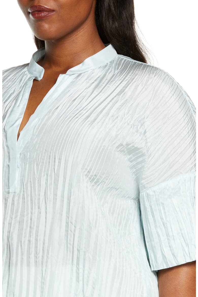 Crushed Silk Short Sleeve Top, Alternate, color, SKY
