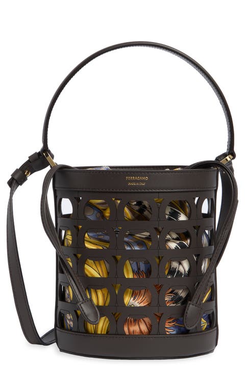 Gancio Leather Bucket Bag
