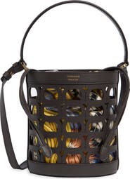 FERRAGAMO Gancio Leather Bucket Bag
