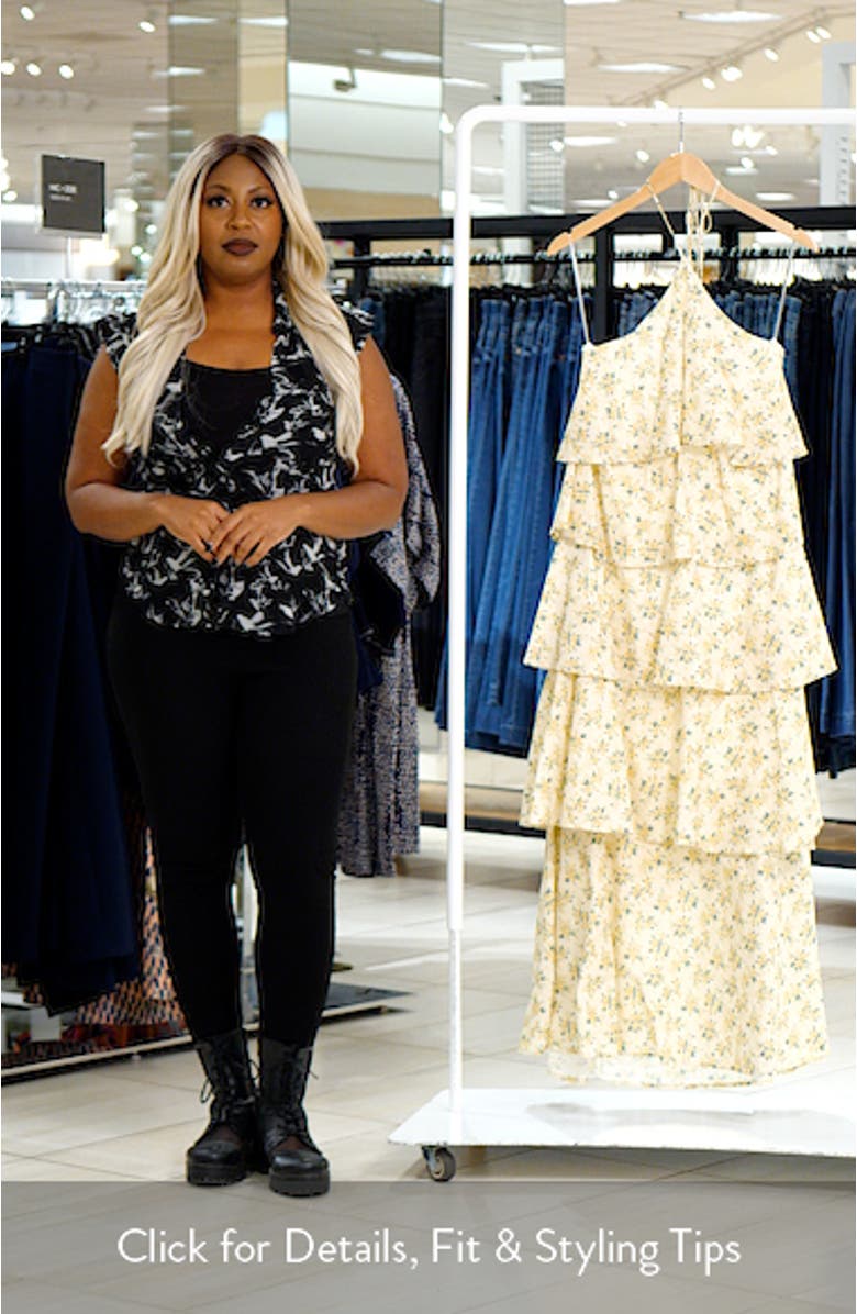 Darlia Tiered Floral Print Maxi Dress, sales video thumbnail