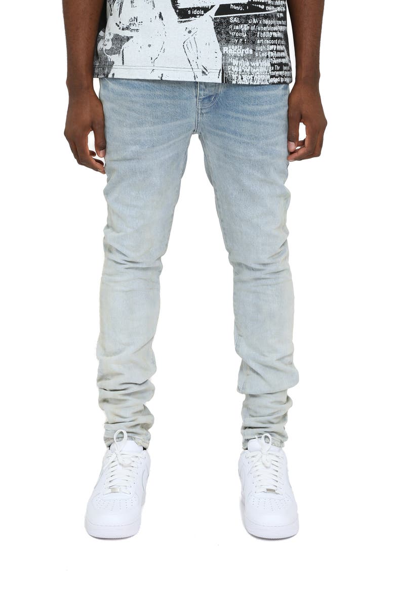 Rhone Fade Skinny Jeans, Main, color, LIGHT INDIGO