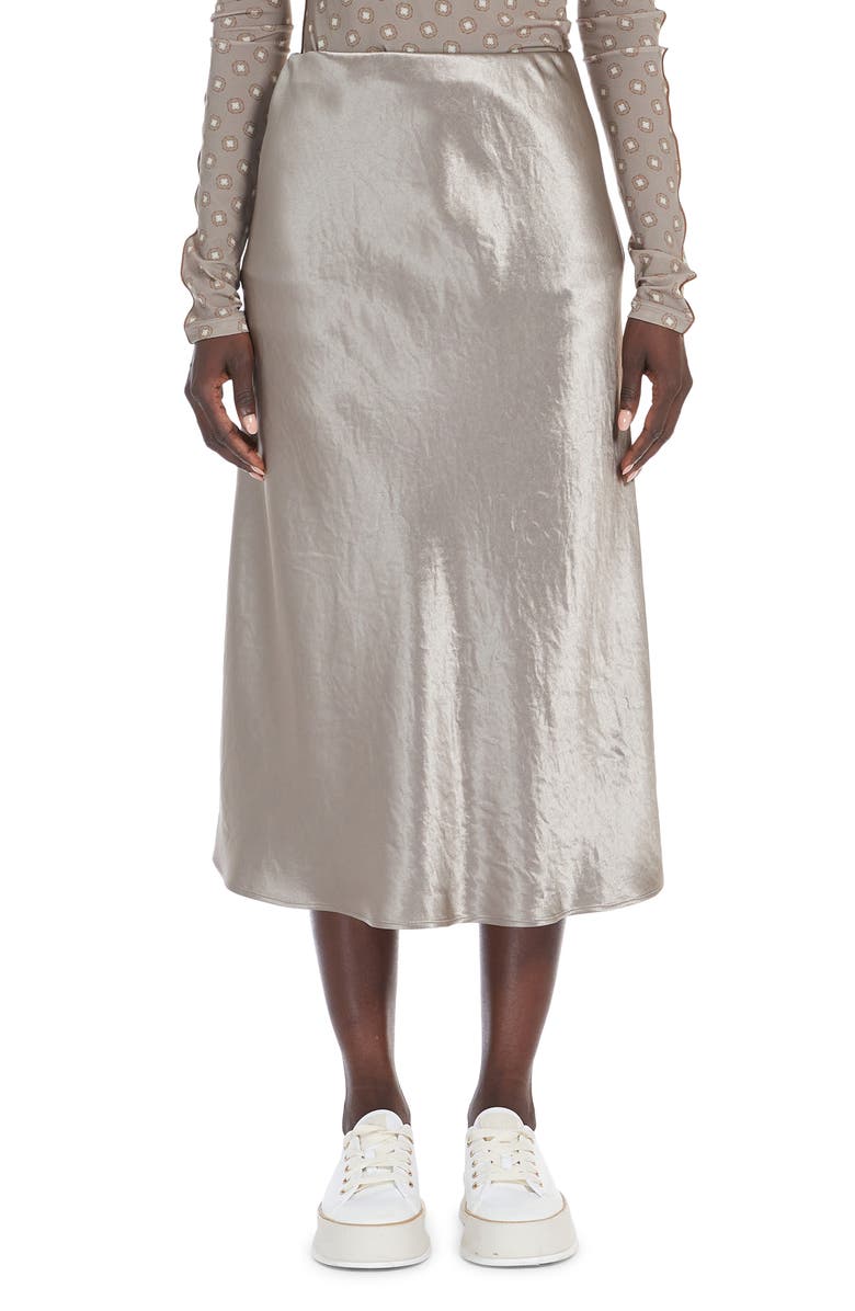 Max Mara Leisure Alessio Satin Midi Skirt, Main, color,