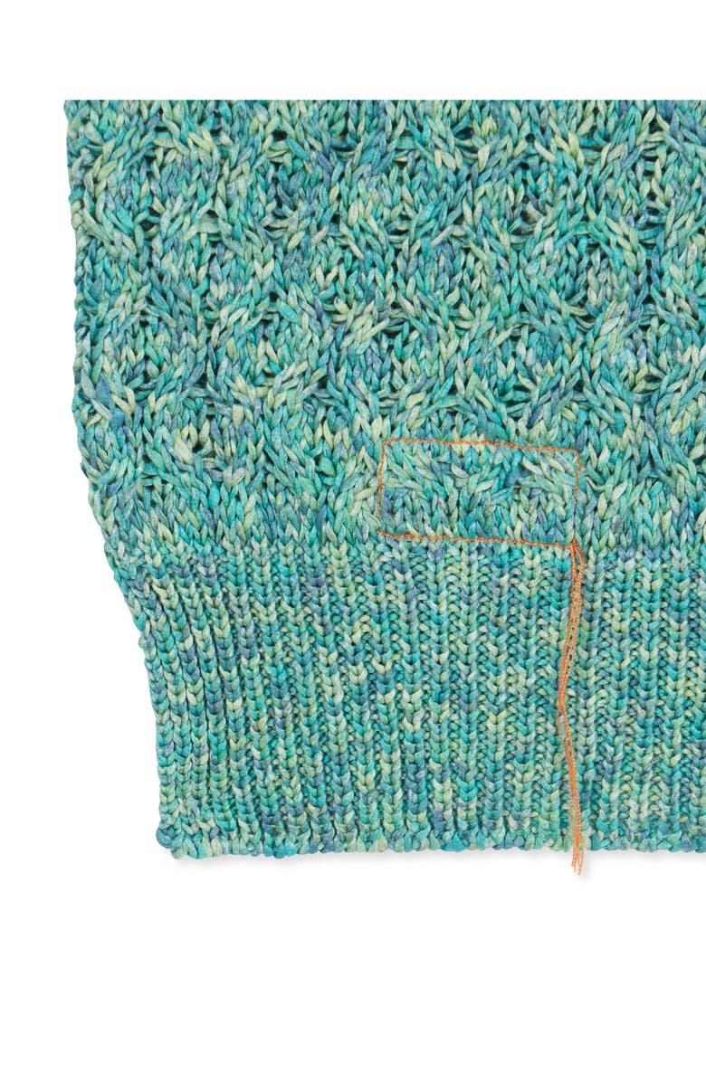 Fortela Lizzy Melange Cotton Knit Vest, Alternate, color, Turquoise