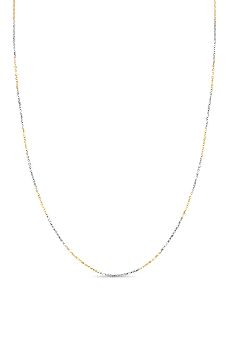 14K Gold Two-Tone Chain Necklace, Main, color, 14K TWO TONE GOLD