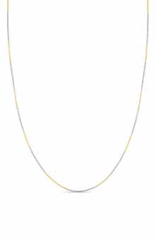 14K Gold Two-Tone Chain Necklace