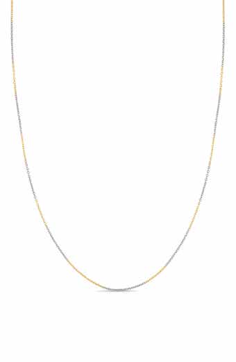 14K Gold Two-Tone Chain Necklace
