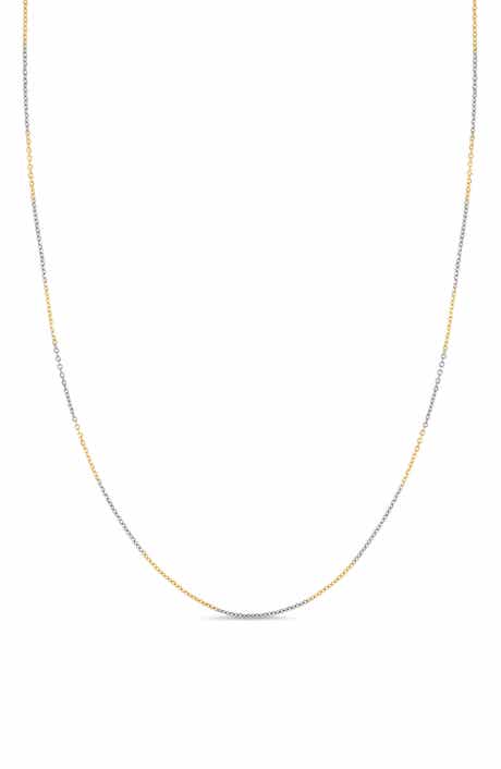 14K Gold Two-Tone Chain Necklace