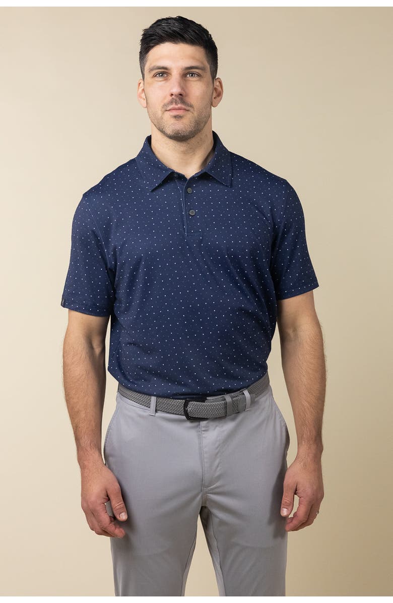 ASHWORTH GOLF Triangle Polo, Alternate, color, Driver Navy