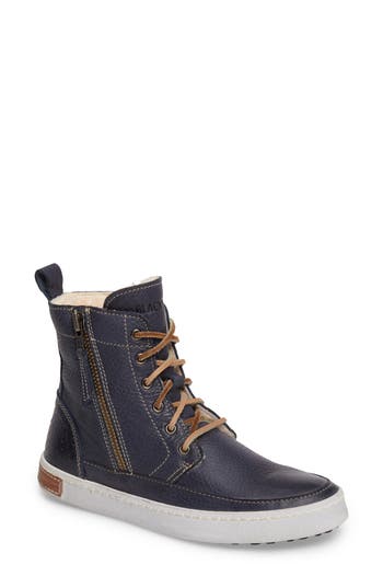 Blackstone 'cw96' Genuine Shearling Lined Sneaker Boot In Blue