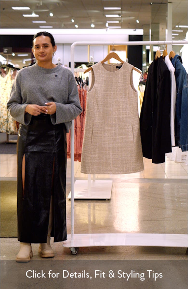 Sleeveless Tweed A-Line Dress, sales video thumbnail