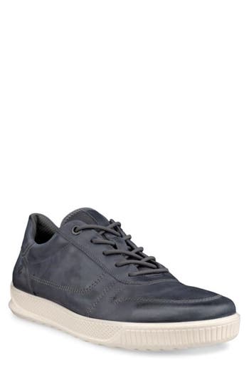 Ecco Byway Camel Leather Sneaker In Metallic