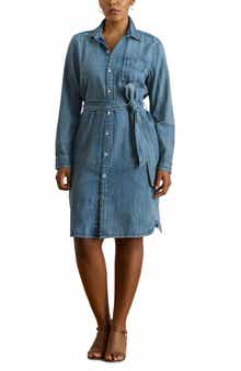 Lauren Ralph Lauren Jameika Long Sleeve Denim Shirtdress