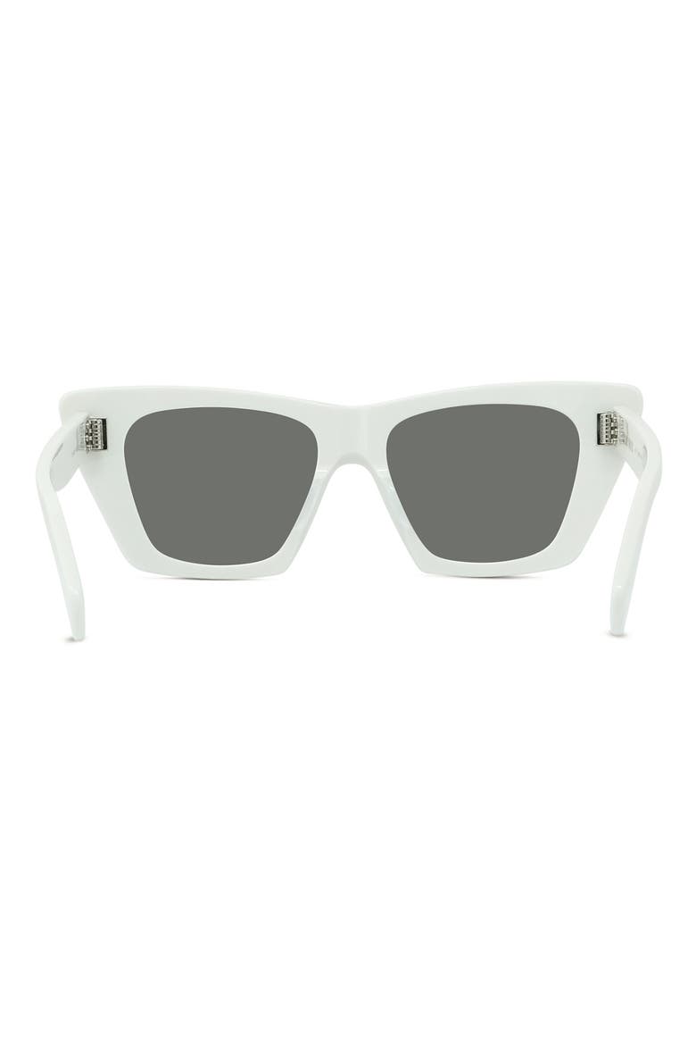 51mm Cat Eye Sunglasses, Alternate, color, IVORY / SMOKE