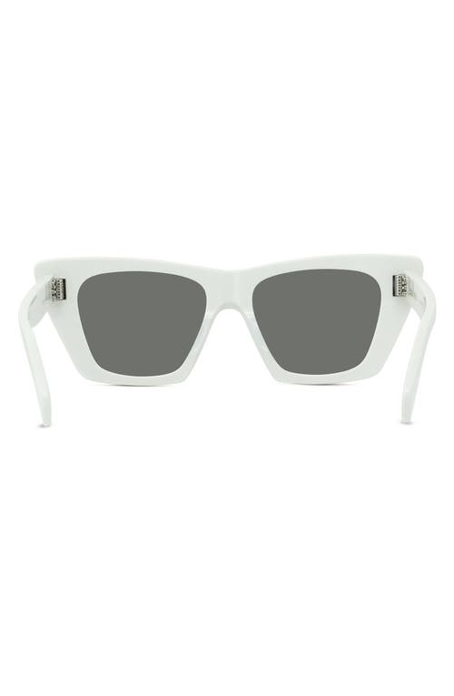 Celine 51mm Cat Eye Sunglasses In White