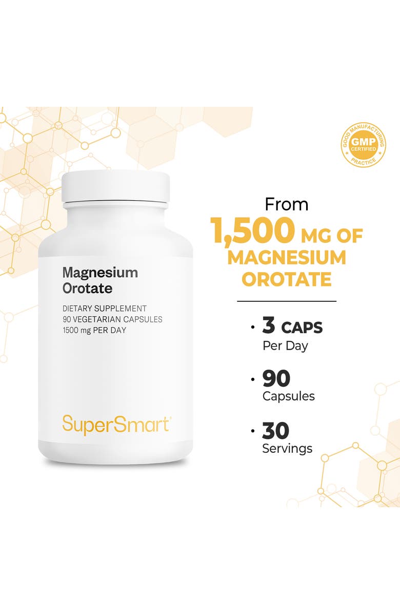 SuperSmart Magnesium Orotate 1500mg, Alternate, color, NO COLOR