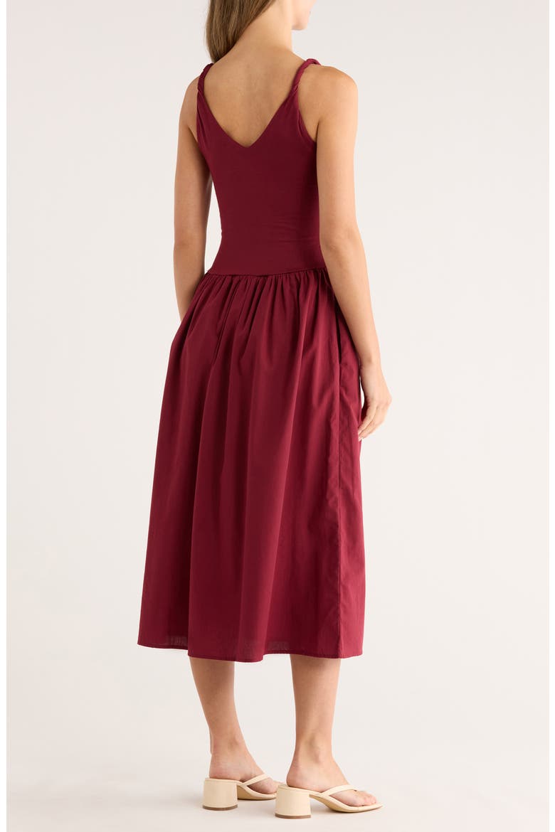 Rosalba Sleeveless Fit & Flare Midi Dress, Alternate, color, CABERNET