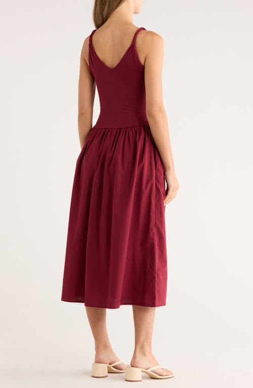 Tart Rosalba Sleeveless Fit & Flare Midi Dress In Burgundy
