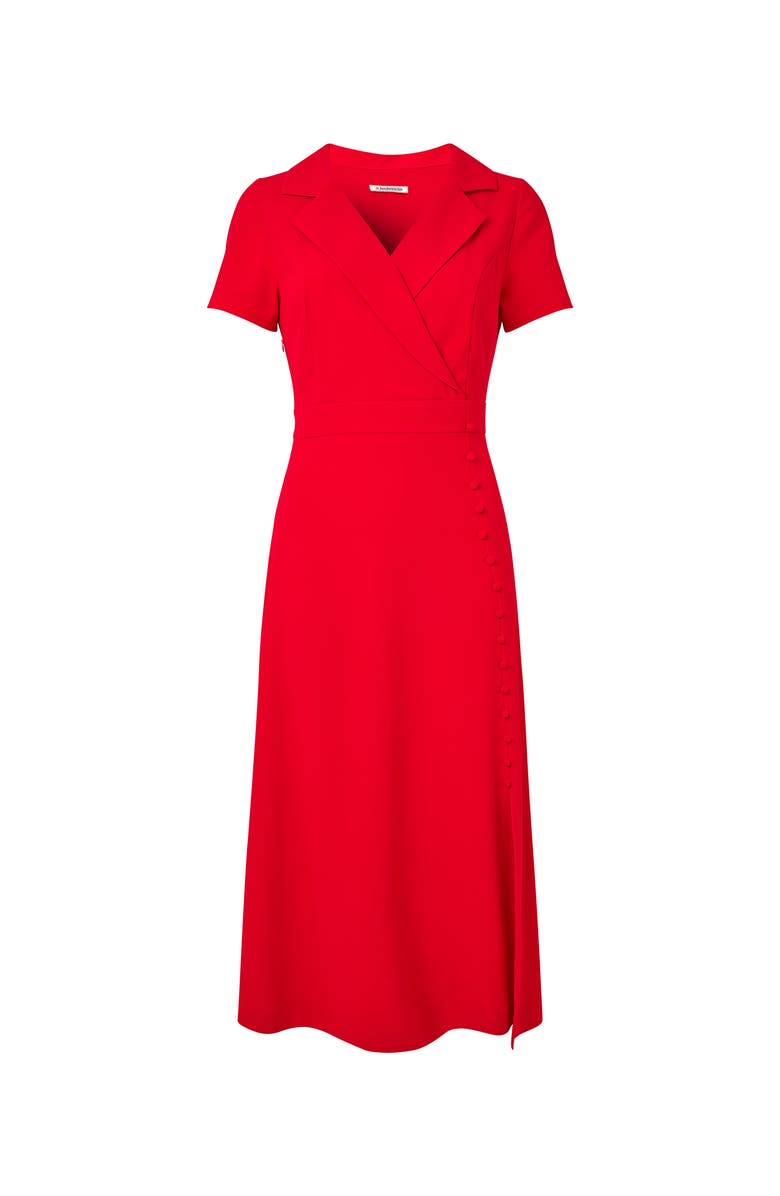 Joe Browns Retro Button Midi Dress, Alternate, color, Ruby