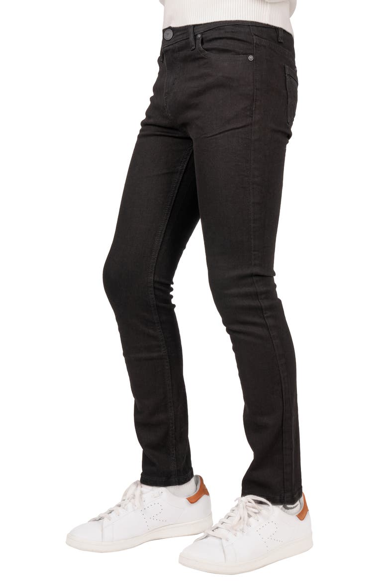 Kids' Stretch Cotton Skinny Jeans, Alternate, color, BLACK