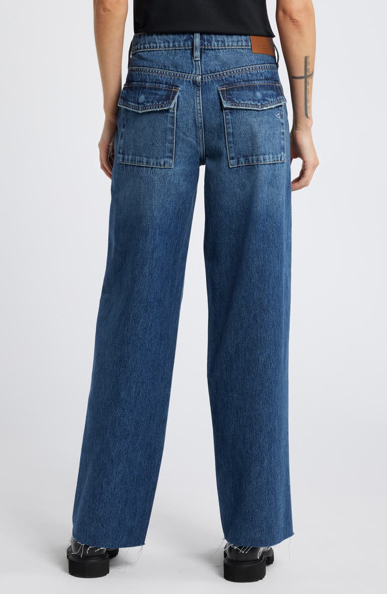 HIDDEN JEANS Tie Waist Baggy Wide Leg Jeans, Alternate, color, Dark Wash