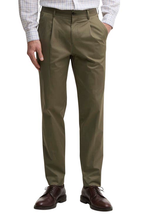Bellamy Pleated Stretch Cotton Pants