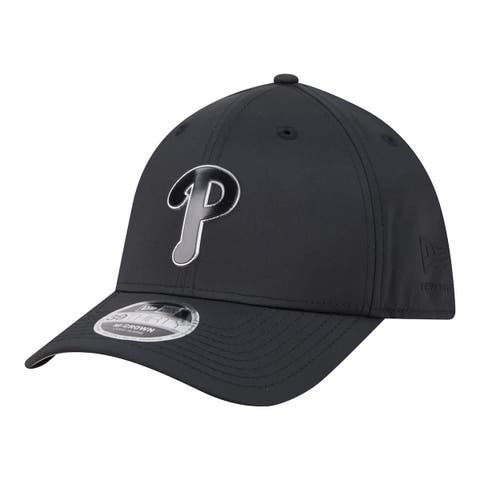 Men's New Era  Black Philadelphia Phillies Metallic 39THIRTY M-Crown Flex Hat