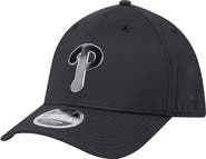 New Era Men's New Era Black Philadelphia Phillies Metallic 39THIRTY M-Crown Flex Hat