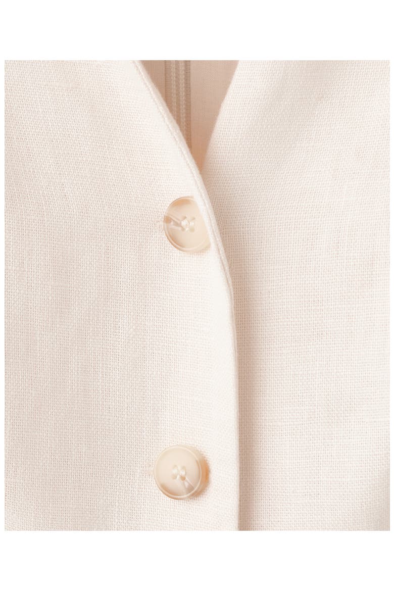 Sleeveless Belted Linen Jumpsuit, Alternate, color, ECRU