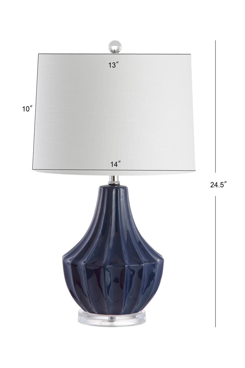 Tate Ceramic LED Table Lamp, Main, color, Navy