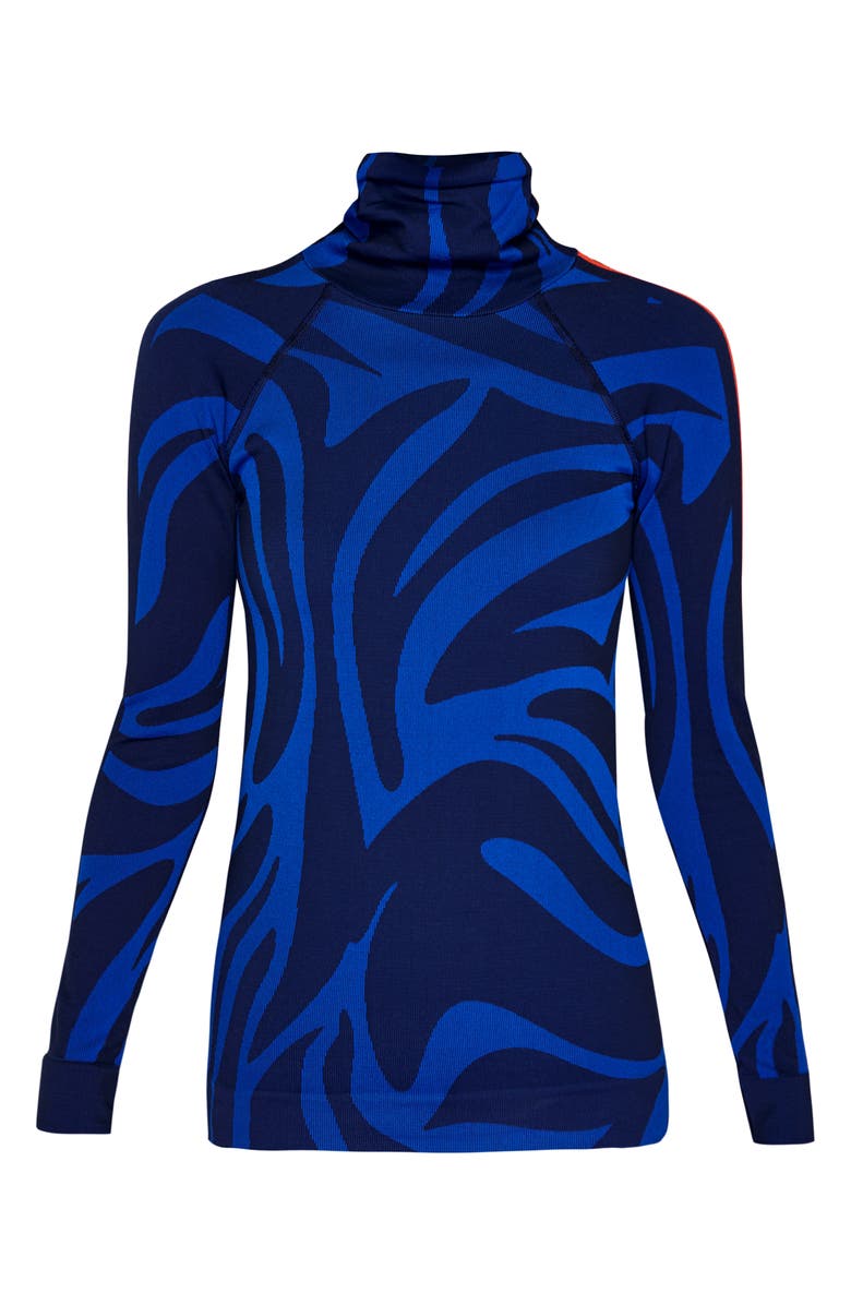 Sweaty Betty Animal Print Funnel Neck Base Layer Top, Alternate, color, 