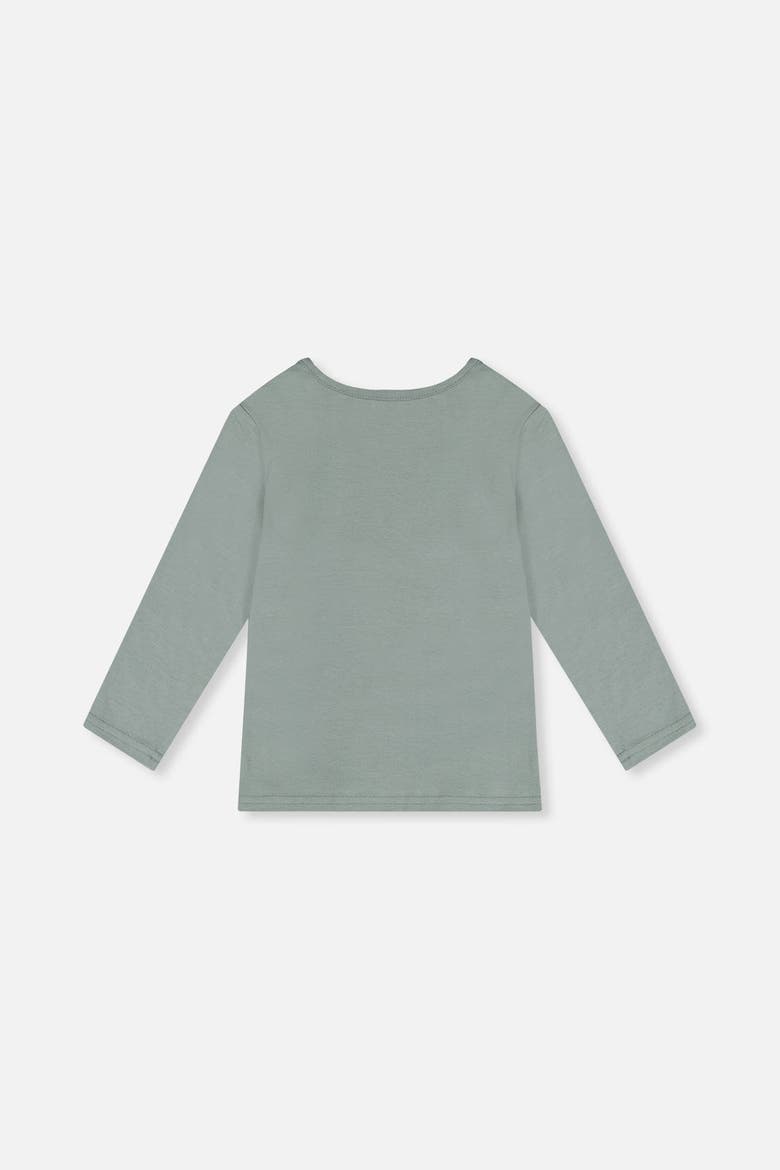 Organic Cotton Glitter Bouquet Long Sleeve T-Shirt, Alternate, color, Sage Green