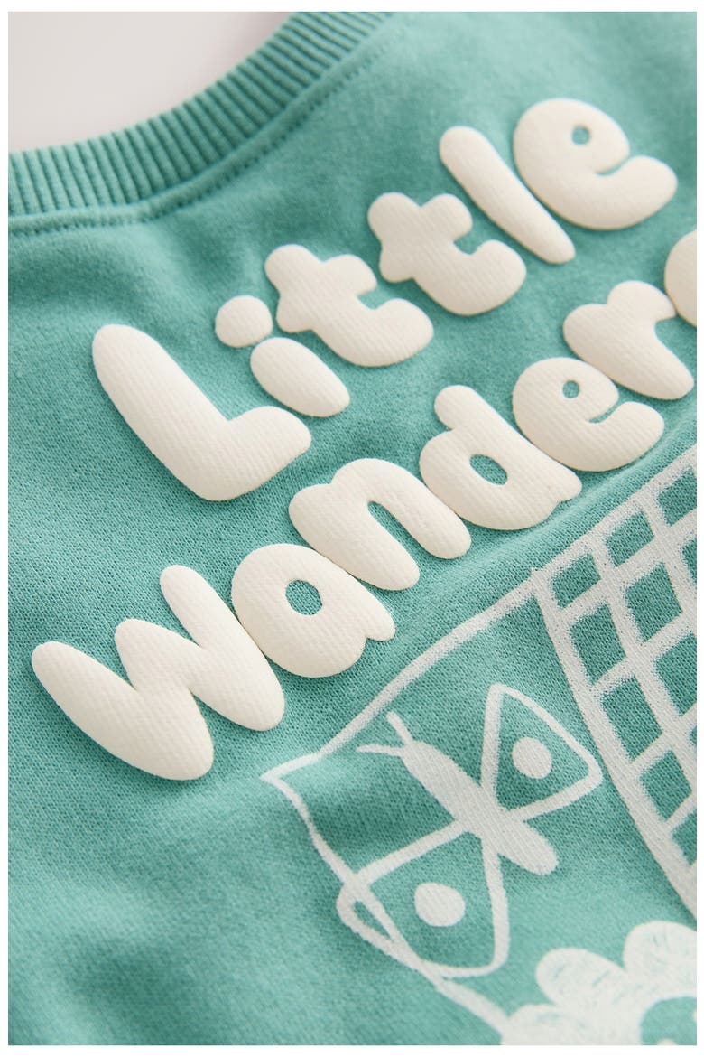 Kids' Little Wanderers Club Sweatshirt & Barrel Pants Set, Alternate, color, GREEN