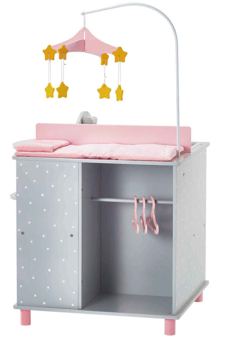 Olivia's Little World Baby Doll Changing Station, Main, color, GRAY