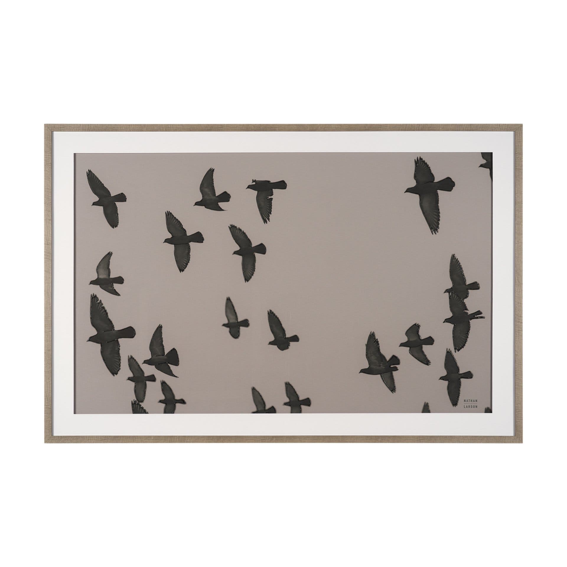 MERCANA Flock by Nathan Larson a Hand Embellished Framed Photo Print ...
