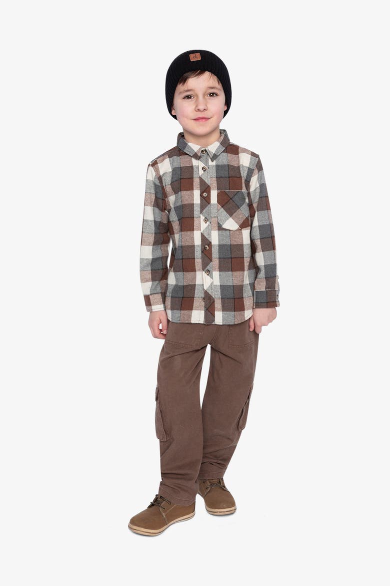 Straight Leg Twill Pants with Multiple Cargo Pockets, Alternate, color, Neutral Brown