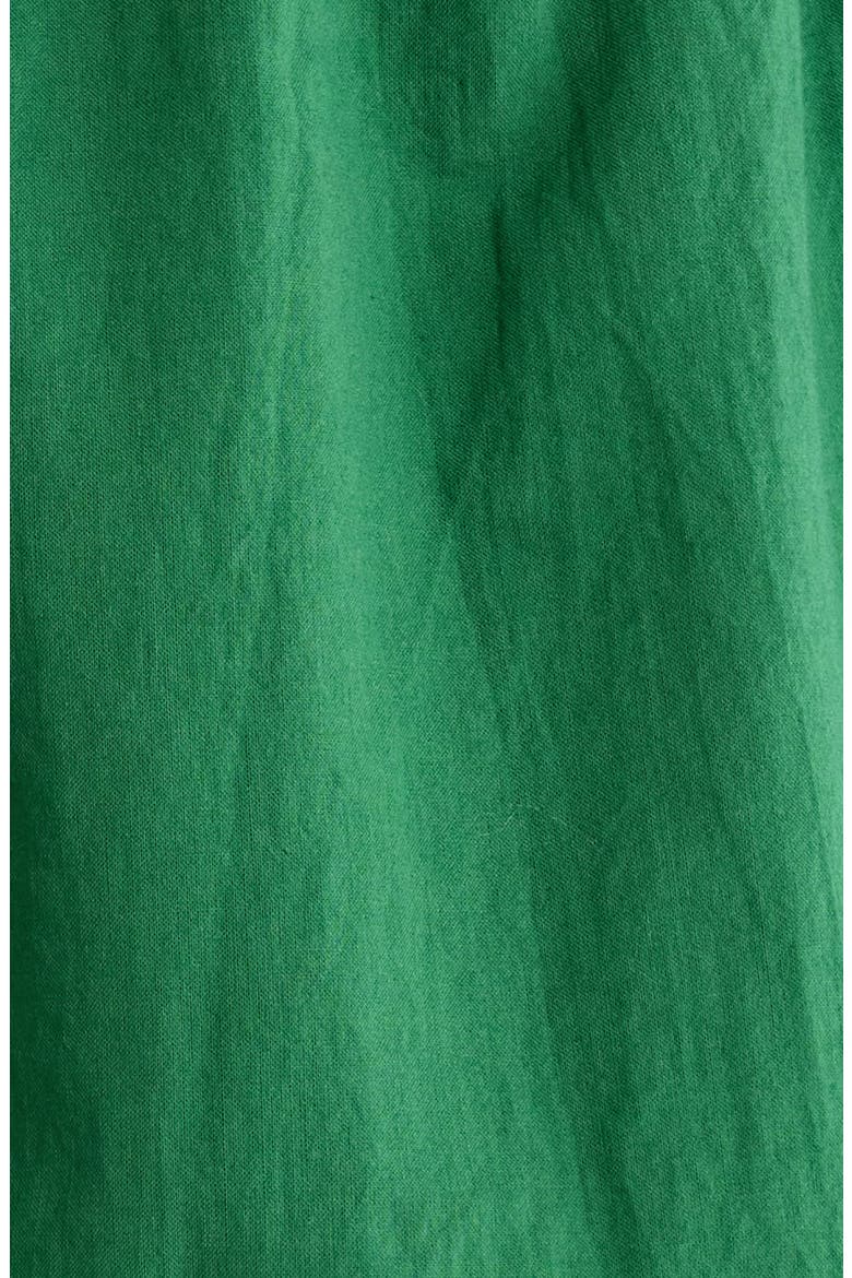 Lauren Tiered Cotton Shift Minidress, Alternate, color, EMERALD