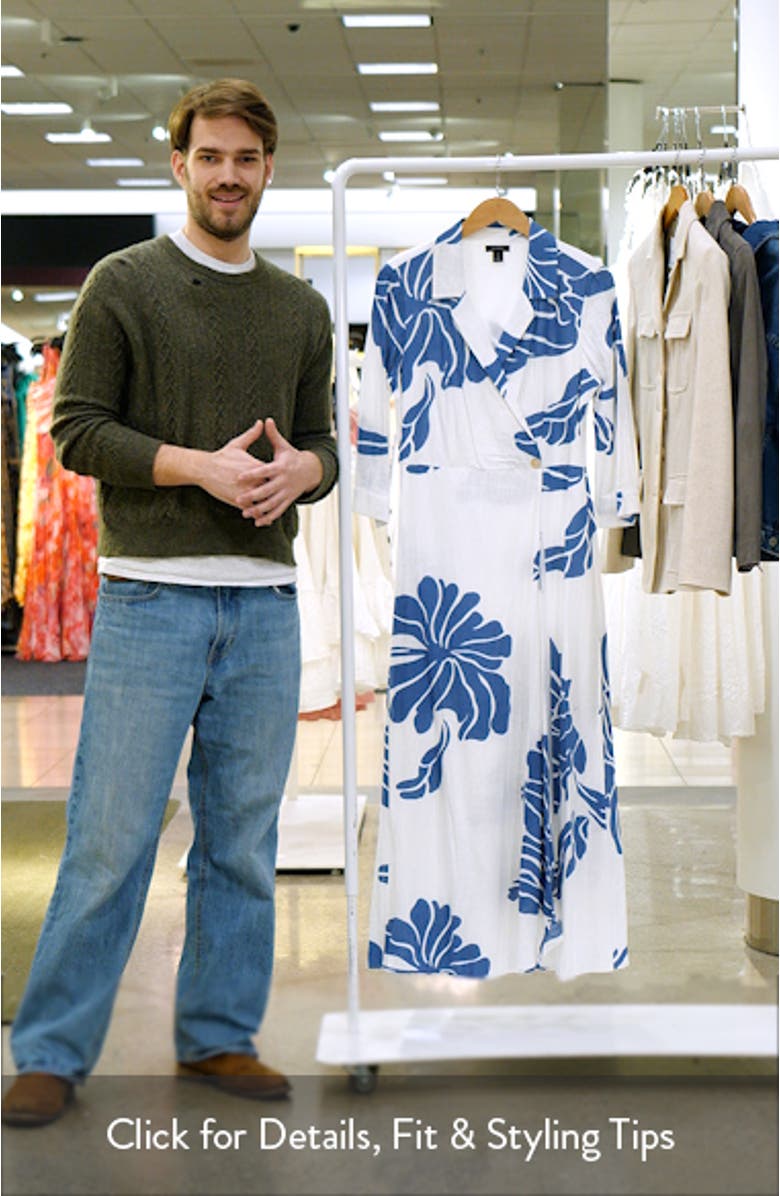 Floral Wrap Front Maxi Dress, sales video thumbnail