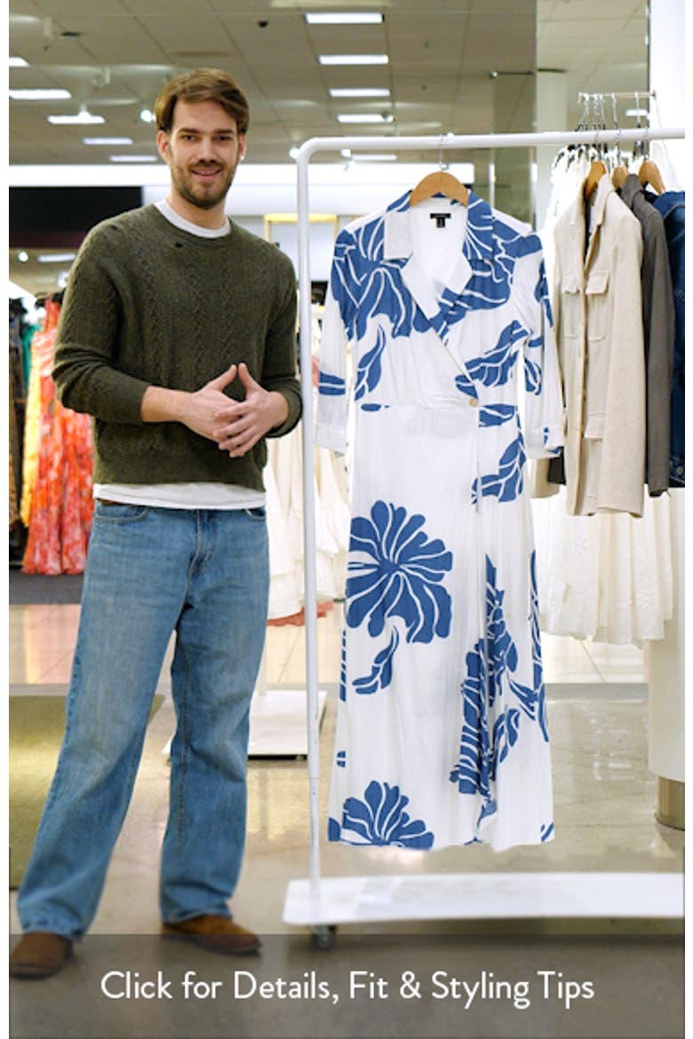 Floral Wrap Front Maxi Dress video