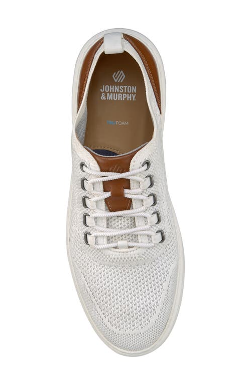 Johnston & Murphy Anders Knit Sneaker In White Knit