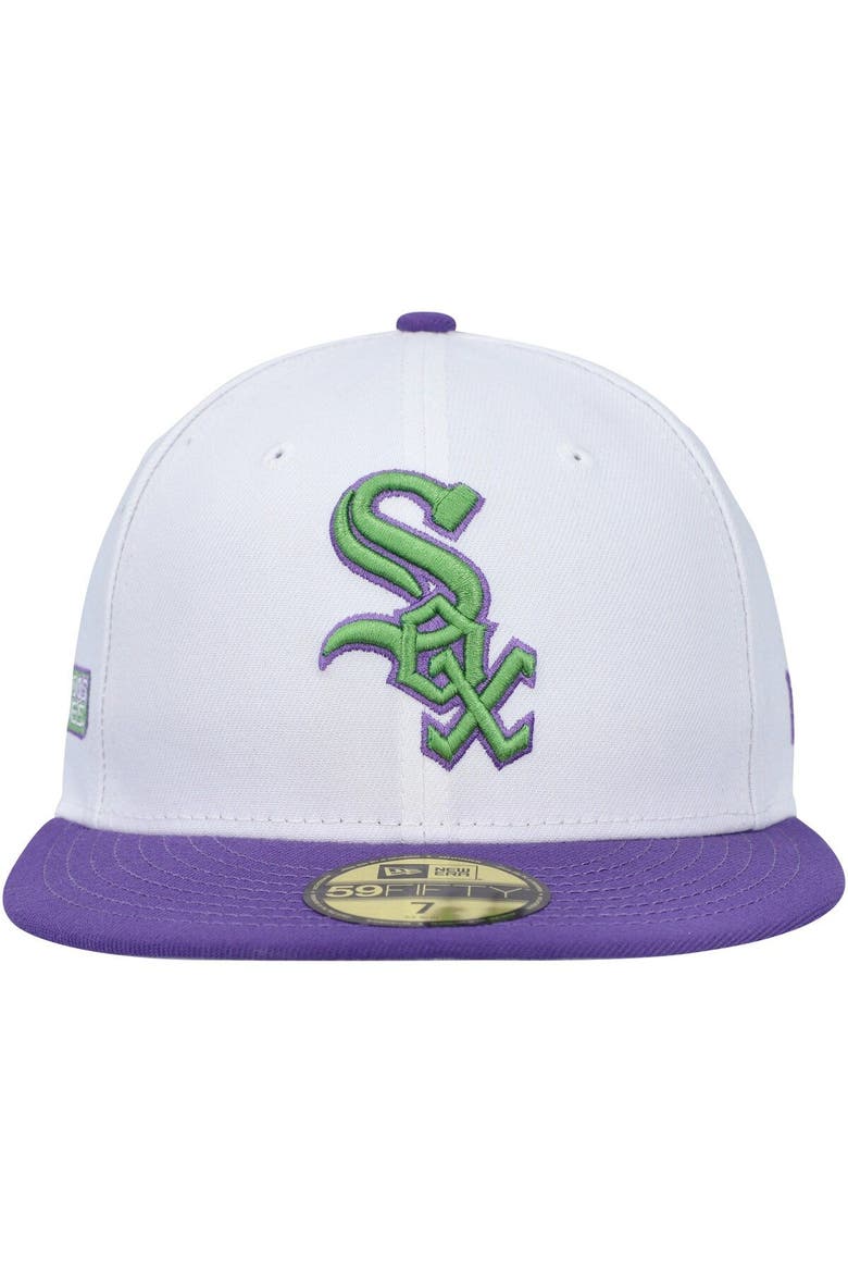 Men's New Era White Chicago White Sox  Side Patch 59FIFTY Fitted Hat, Alternate, color, White
