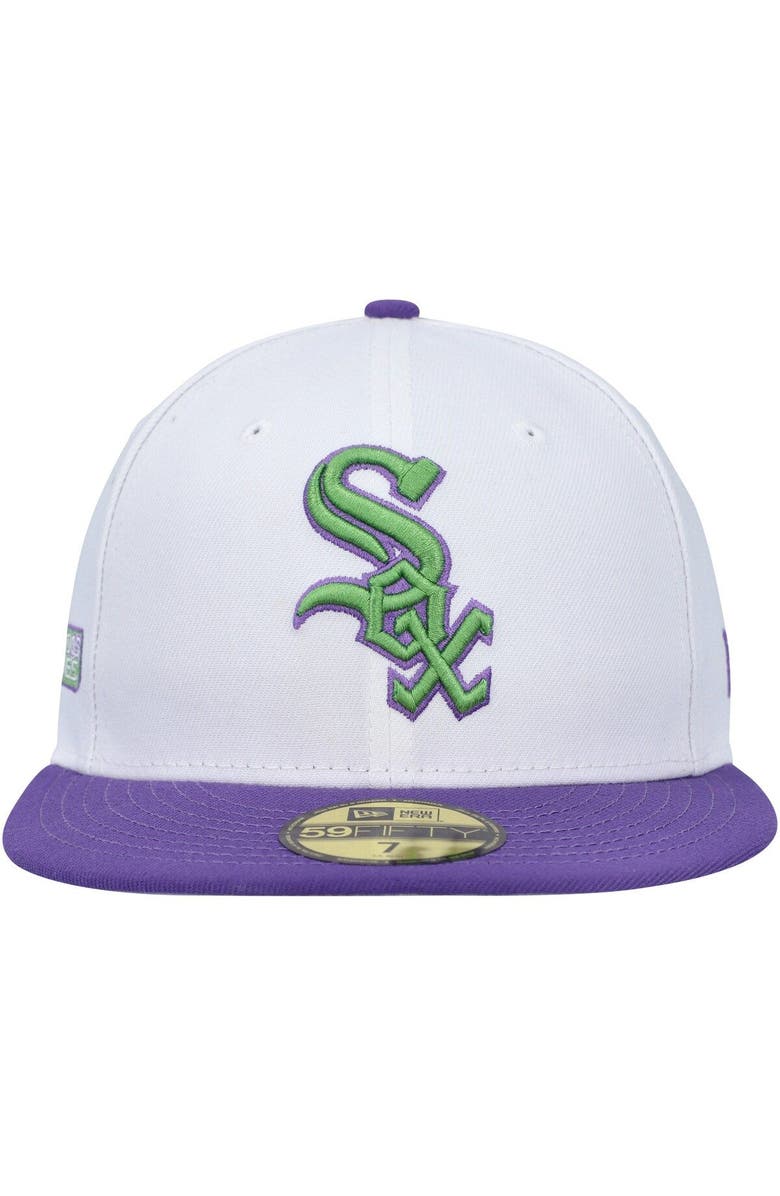 New Era Men's New Era White Chicago White Sox Side Patch 59FIFTY Fitted Hat, Alternate, color, White