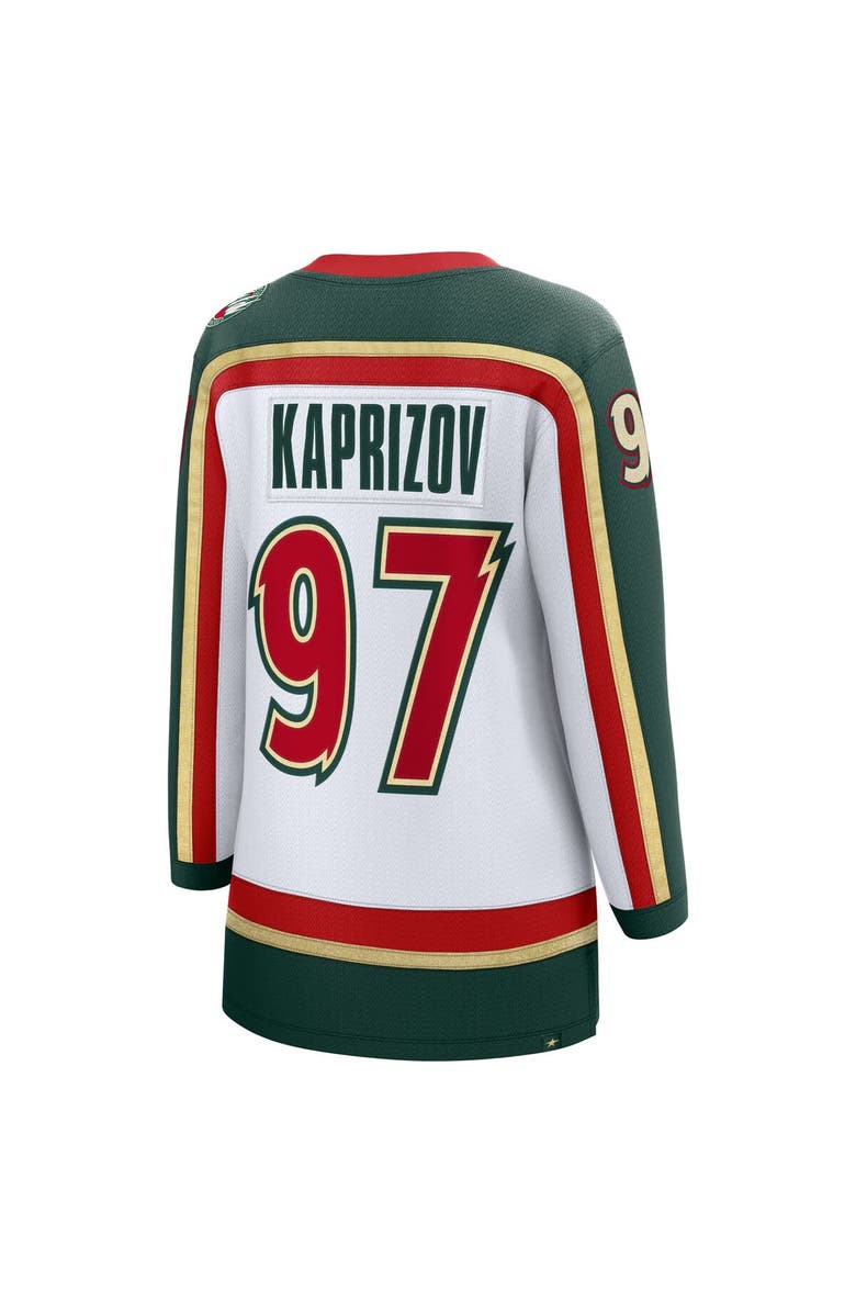 FANATICS Women
s Fanatics Kirill Kaprizov White Minnesota Wild 25th Anniversary Breakaway Player Jersey, Alternate, color, White