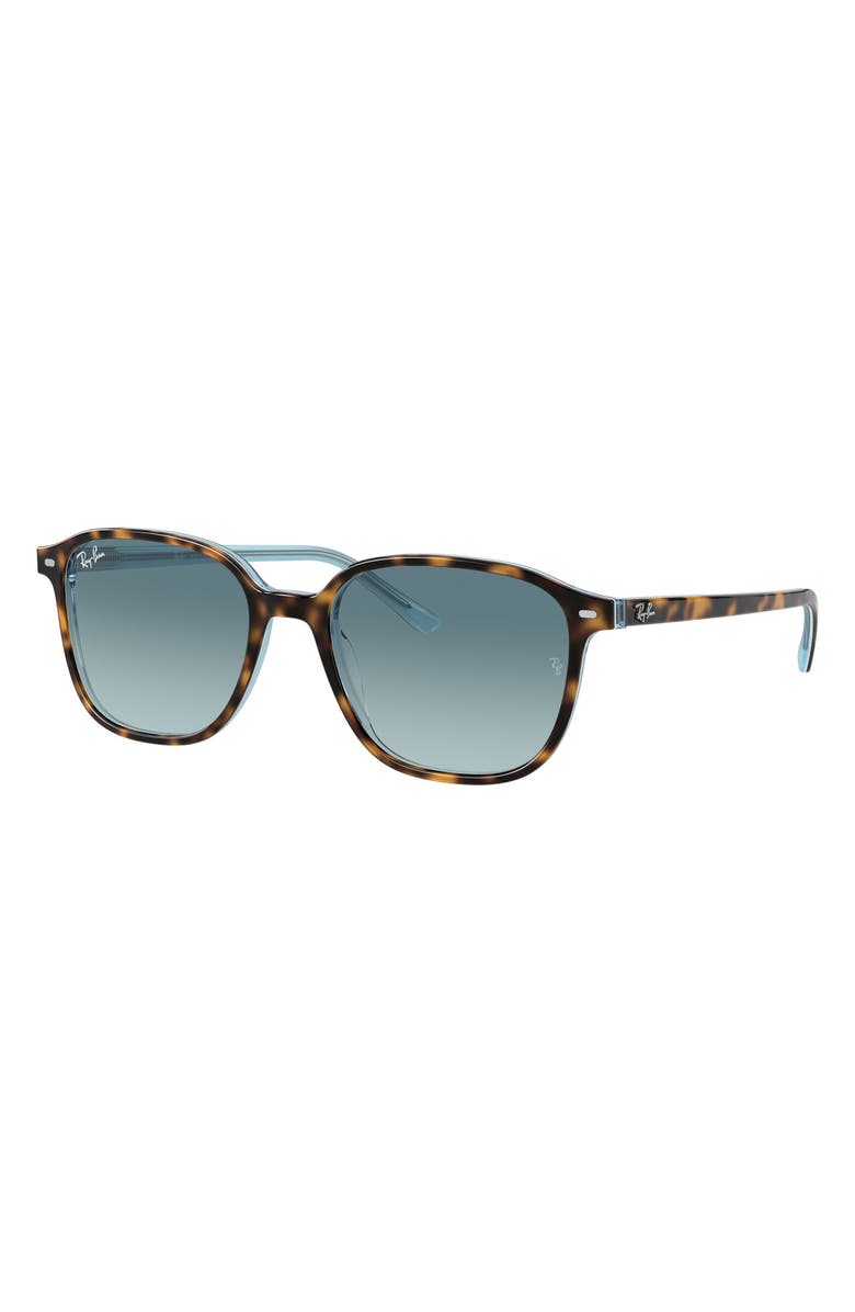 Ray-Ban Leonard 53mm Gradient Square Sunglasses, Alternate, color, Havana Blue