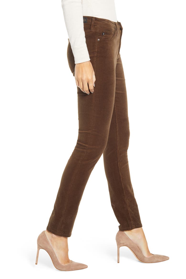 'Prima' Corduroy Skinny Pants, Alternate, color, DARK BAYOU