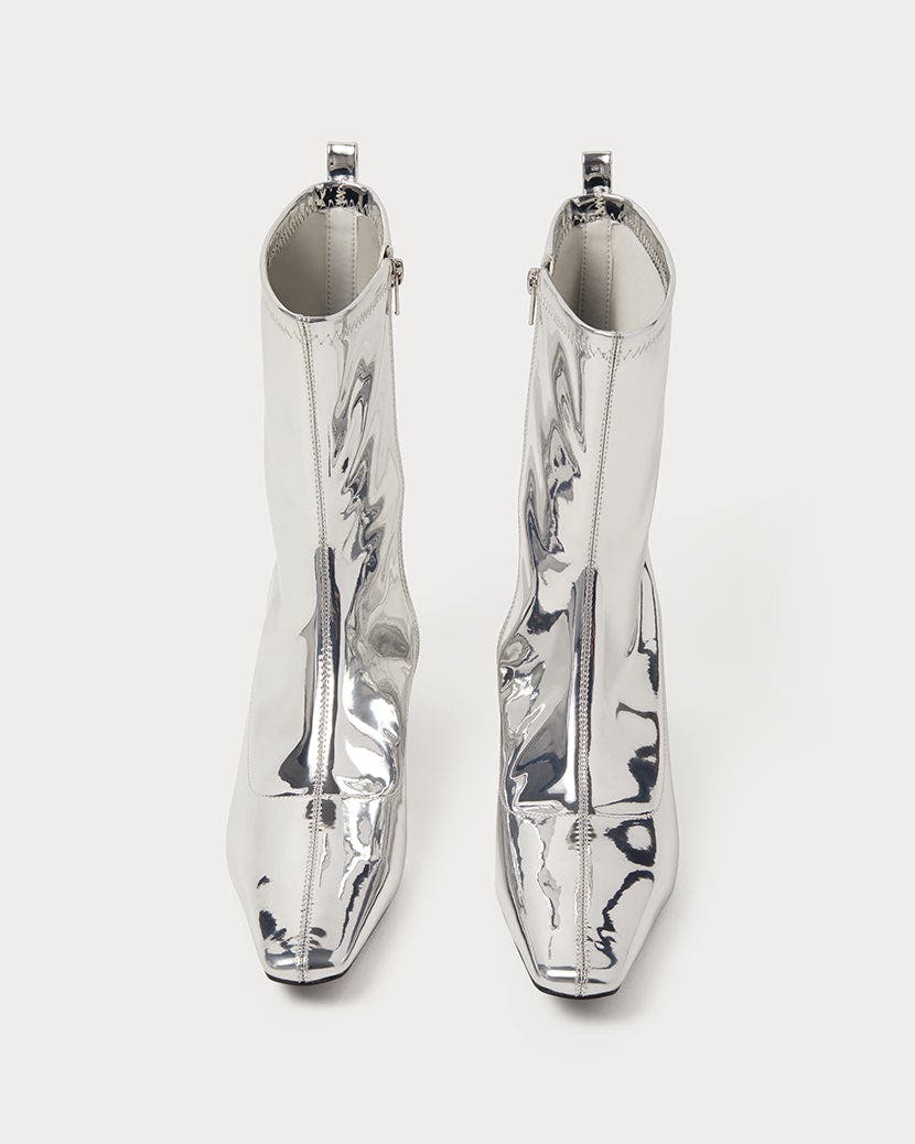 WeWoreWhat Glove Bootie, Main, color, Silver