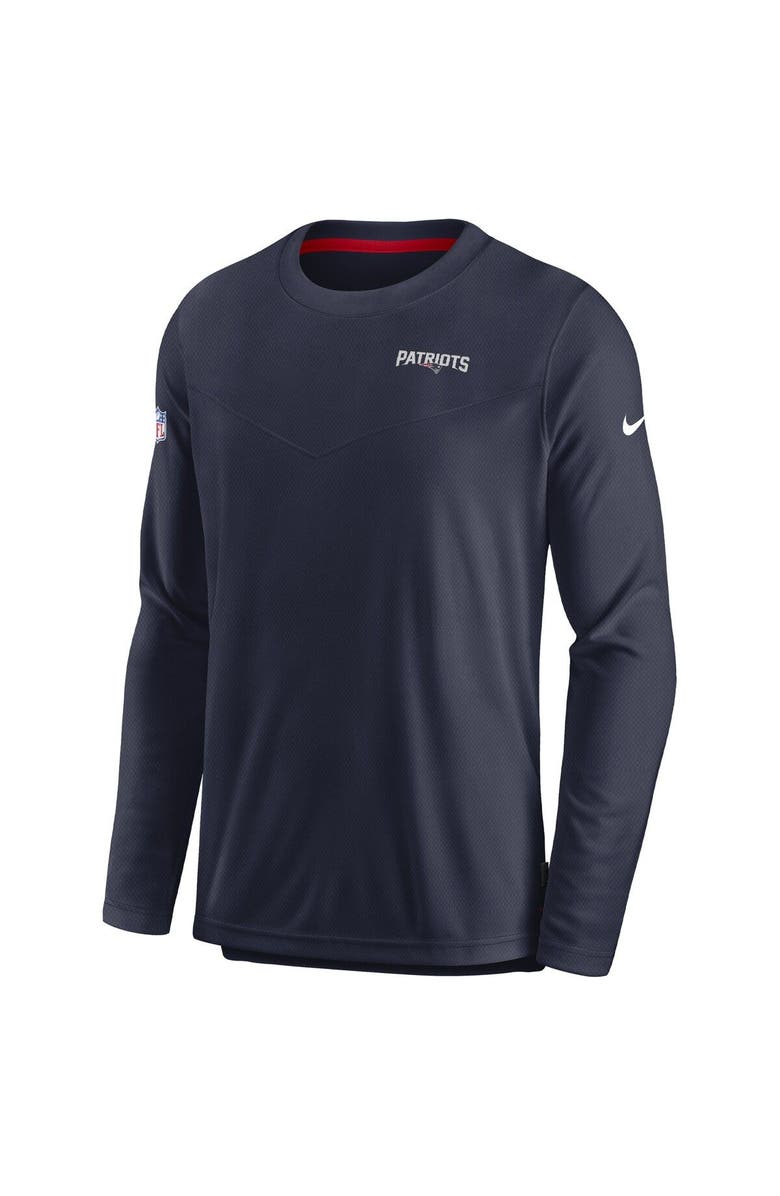 Nike Men's Nike Navy New England Patriots Sideline Lockup Performance Long Sleeve T-Shirt, Alternate, color, Navy