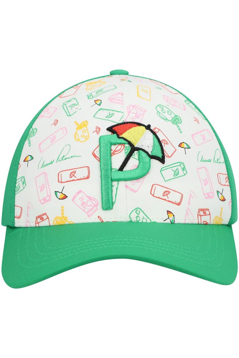 Men's Puma Green Arnold Palmer Invitational Snapback Hat, Alternate, color, Green