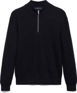 MANGO Perkins Quarter Zip Sweater