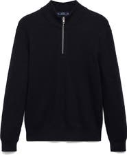 MANGO Perkins Quarter Zip Sweater
