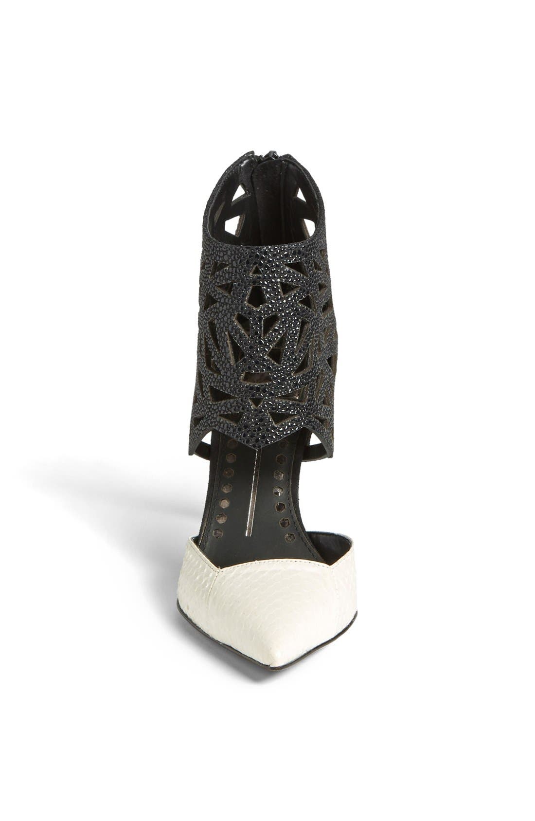 'Kadyn' Pump, Alternate, color, BLACK/  WHITE